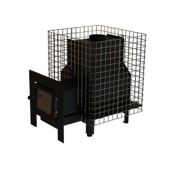 Soba sauna pe lemne - VILPRA FORNAX-14-NL-V cu focar exterior 