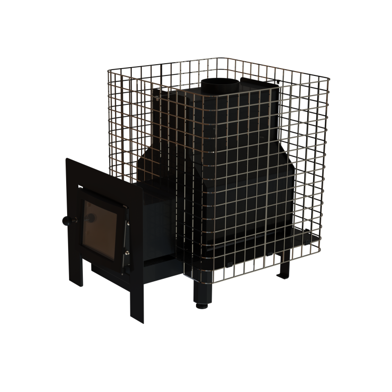 Soba sauna pe lemne - VILPRA FORNAX-14-NL-V cu focar exterior