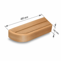 Element de capăt pentru bănci modulare de saună, Alder - 7