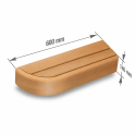 Element de capăt pentru bănci modulare de saună, Alder - 10