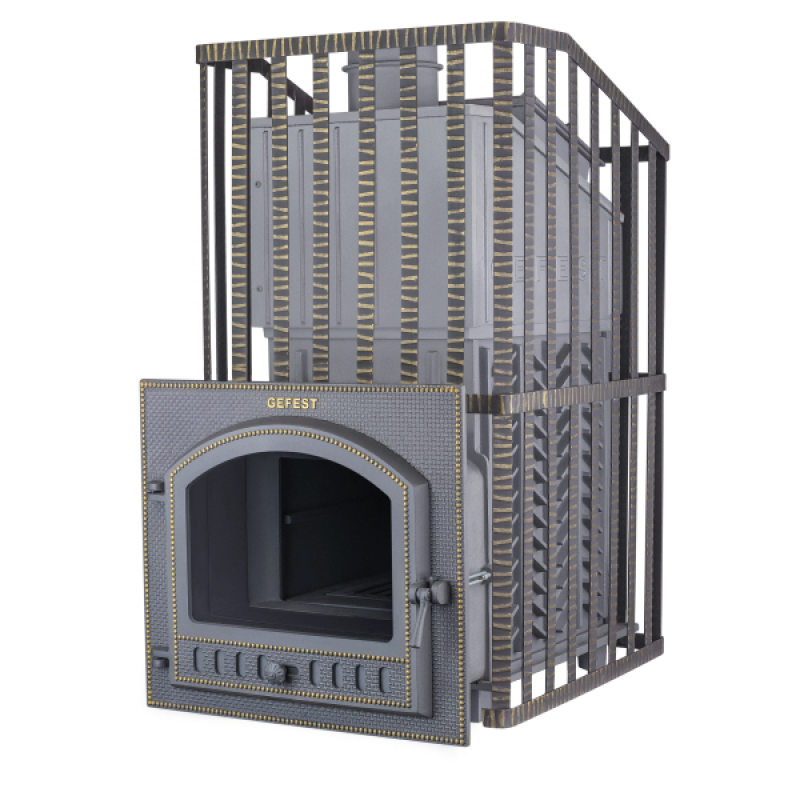 Sobă de saună pe lemne - Gefest GFS ZK Uragan 40 (M) în grilă