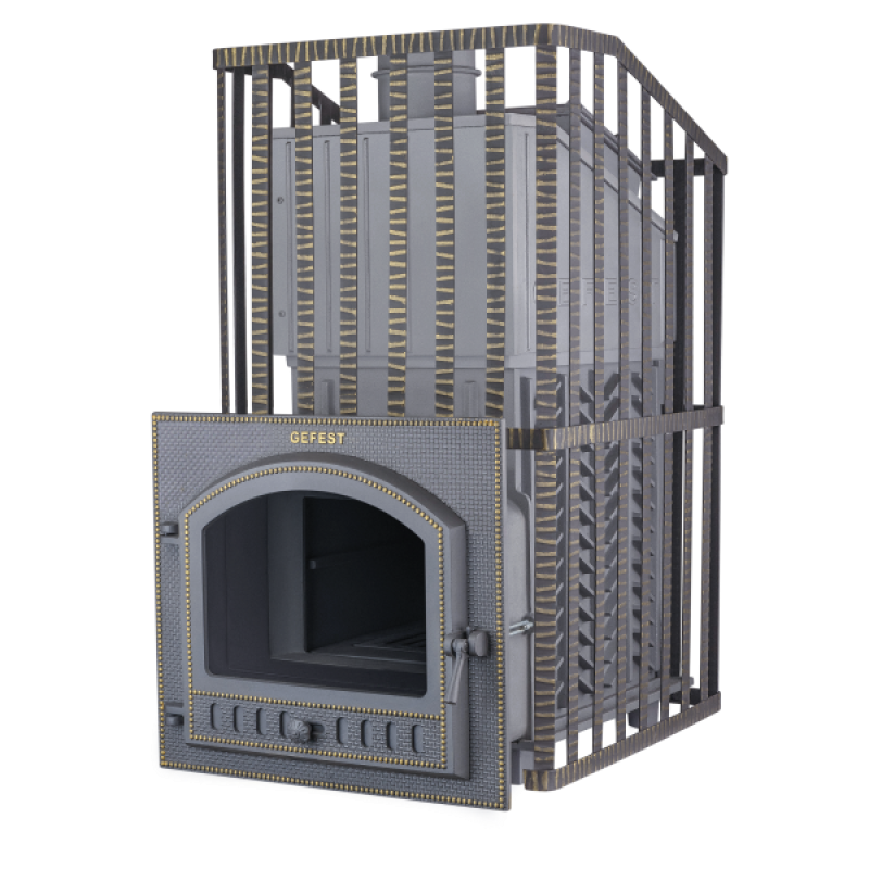 Sobă de saună pe lemne - Gefest GFS ZK Uragan 45 (P) în grilă