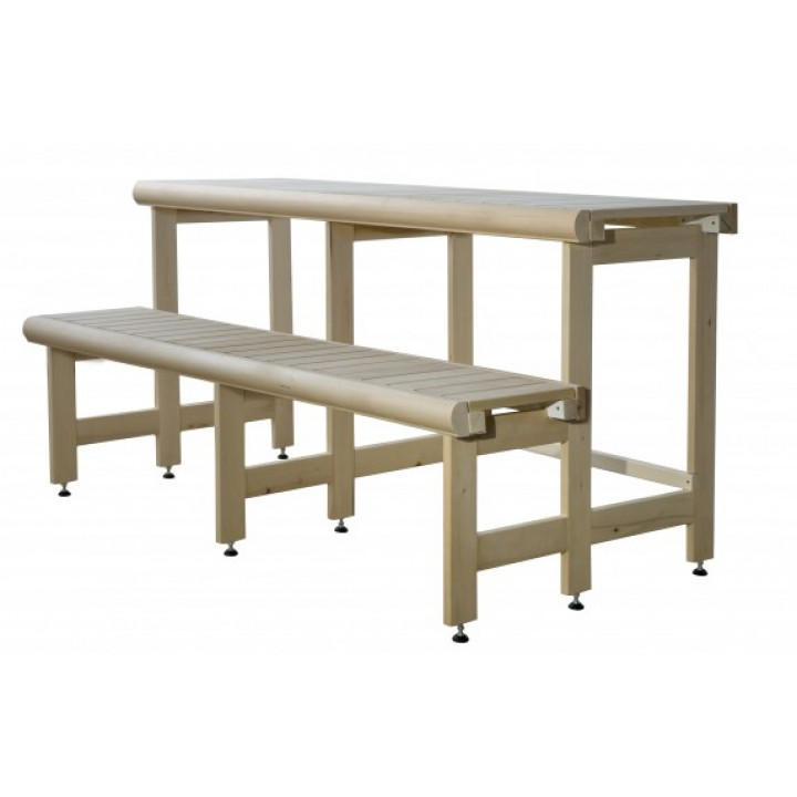 Complex banc de sauna standard, lemn Aspen, lungime 2037mm