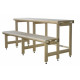 Complex banc de sauna standard, lemn Aspen, lungime 2037mm