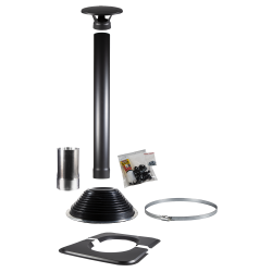 Set de coș de fum HARVIA 1500 negru, pentru cabine de saună în formă de butoi 