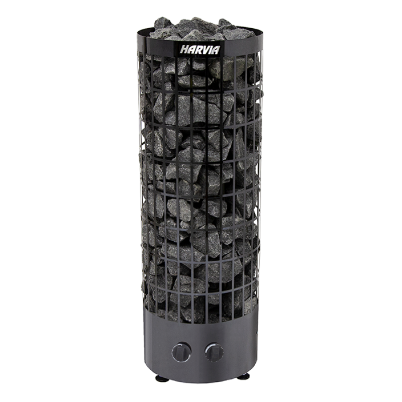 Încălzitor electric pentru saună - HARVIA Cilindro Black Steel PC90 9 kW