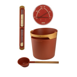 HARVIA Set accesorii saună Helmi, Terracotta  HARVIA Set accesorii saună Helmi, Terracotta