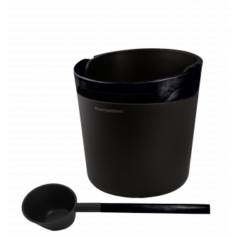 Set găleată și polonic de saună HARVIA Helmi, negru