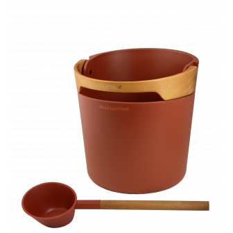 HARVIA Set găleată și oală saună Helmi, Terracotta