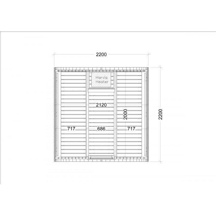 Casa sauna - HARVIA Kaski 220-P
