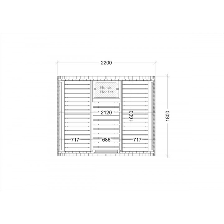 Casa sauna - HARVIA Kaski 180-P
