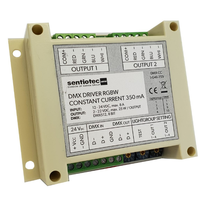 Driver LED Harvia DMX RGBW, 2 × 4 canale