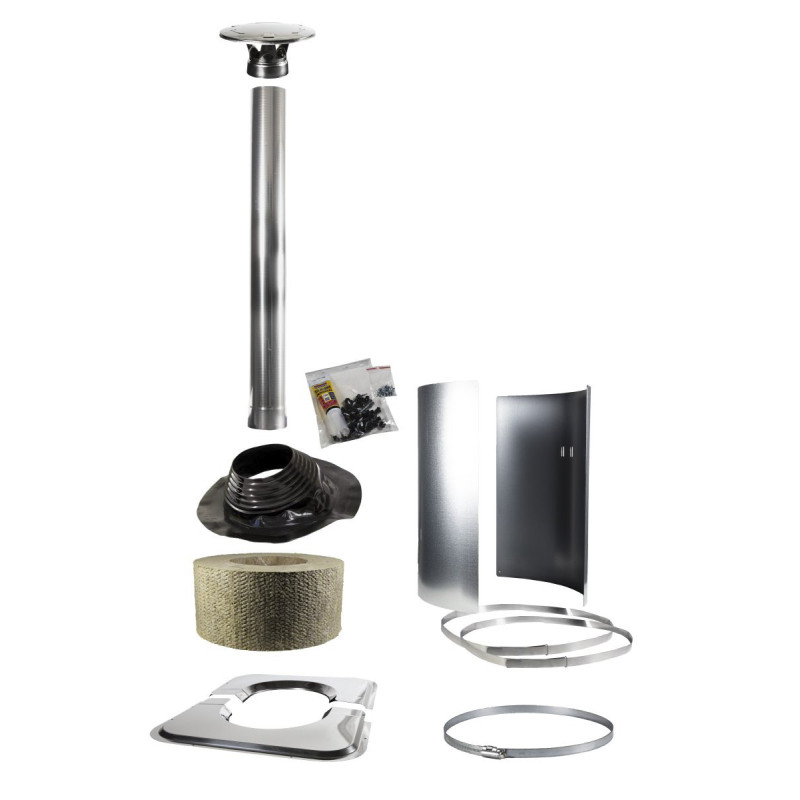 Kit accesorii pentru coș de fum din oțel Harvia pentru acoperiș înclinat sau plat