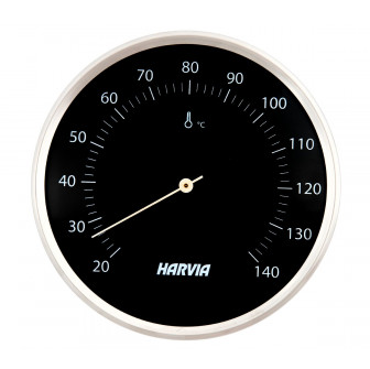 Termometru de saună HARVIA, rotund, negru, diametru 160 mm, SAC90200