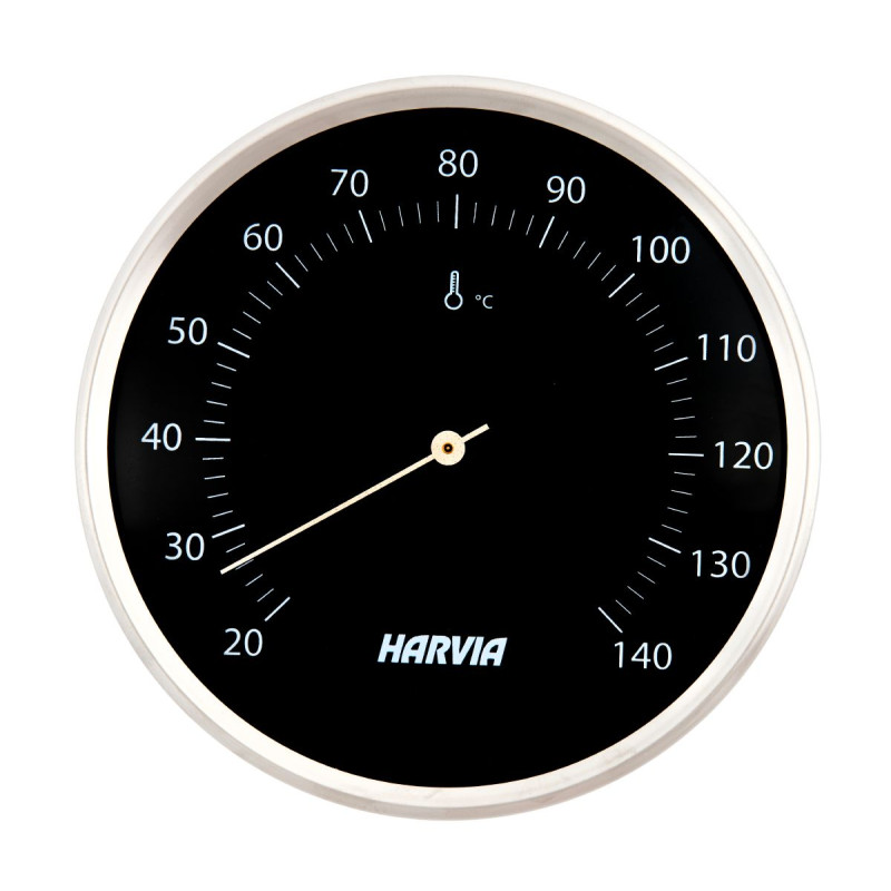 Termometru de saună HARVIA, rotund, negru, diametru 160 mm, SAC90200