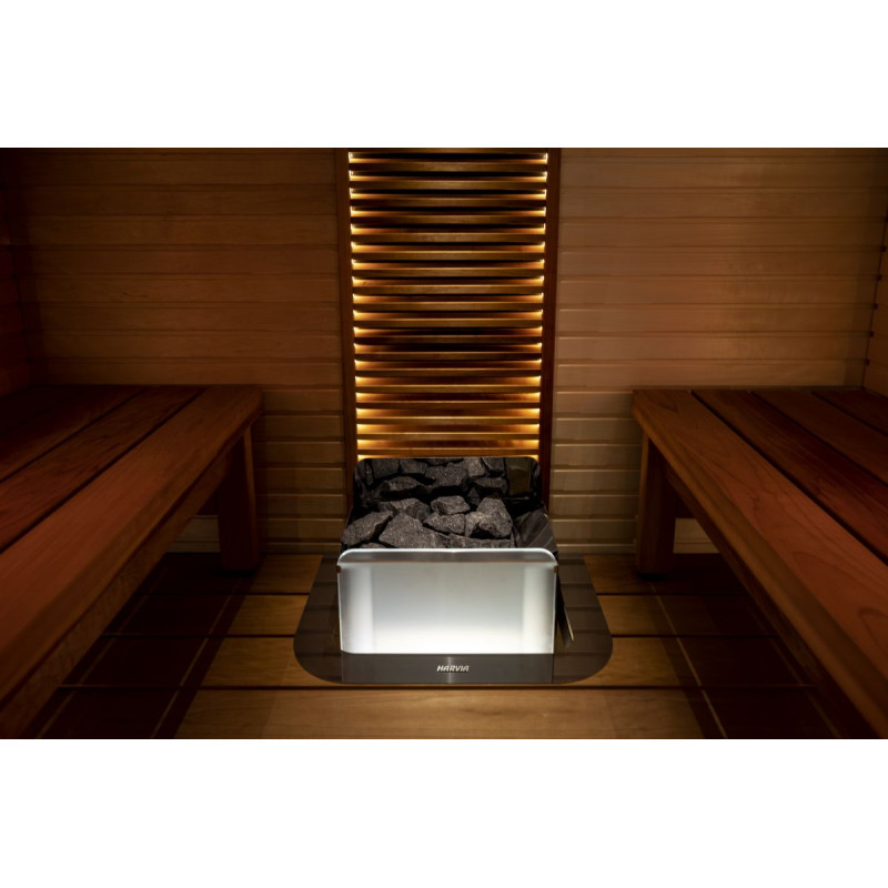 Opțiune Harvia The Wall farfurie de sticlă satinată iluminată