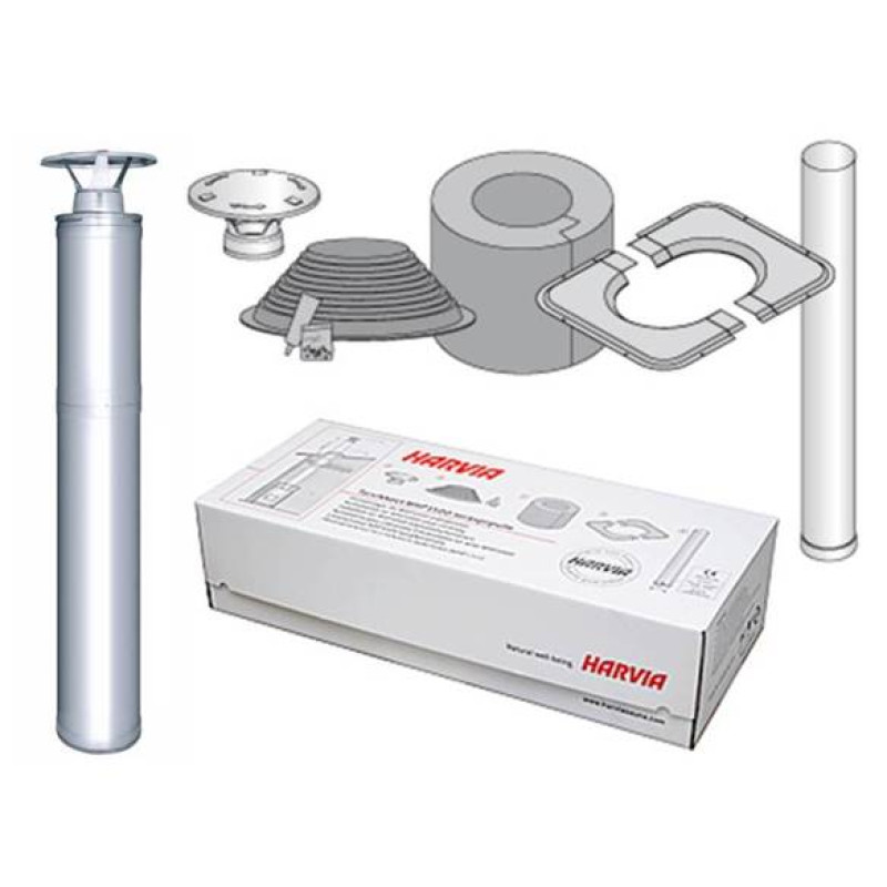 Set de coșuri de fum izolate din oțel - HARVIA