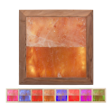 Lumină cu sare de Himalaya LED RGB, lemn de cedru - 0