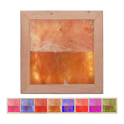 Lumină cu sare de Himalaya LED RGB, lemn de arin negru - 0