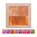 Lumină cu sare de Himalaya LED RGB, lemn de tei - 0