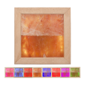 Lumină cu sare de Himalaya LED RGB, lemn de abachi - 0
