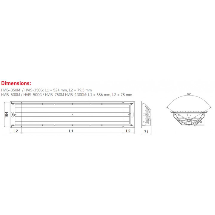 Radiator cu infraroșu - HARVIA Vitamy, 1300 W
