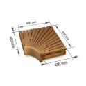 Modul de colț pentru bănci modulare de saună - 10