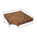 Modul de colț pentru bănci modulare de saună, pin - 6