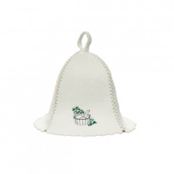 Pălărie de saună - o găleată cu o oală 