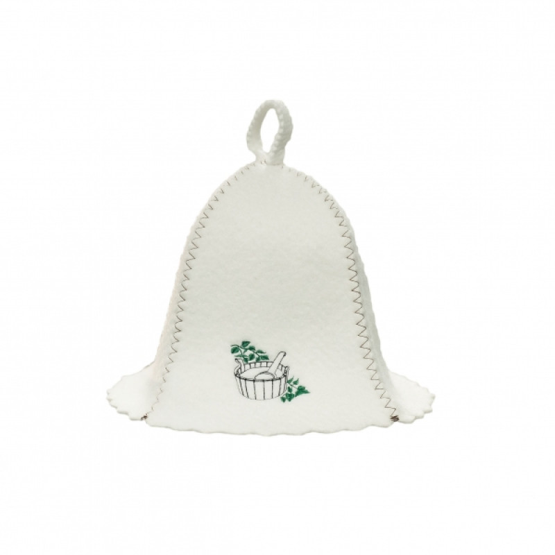 Pălărie de saună - o găleată cu o oală