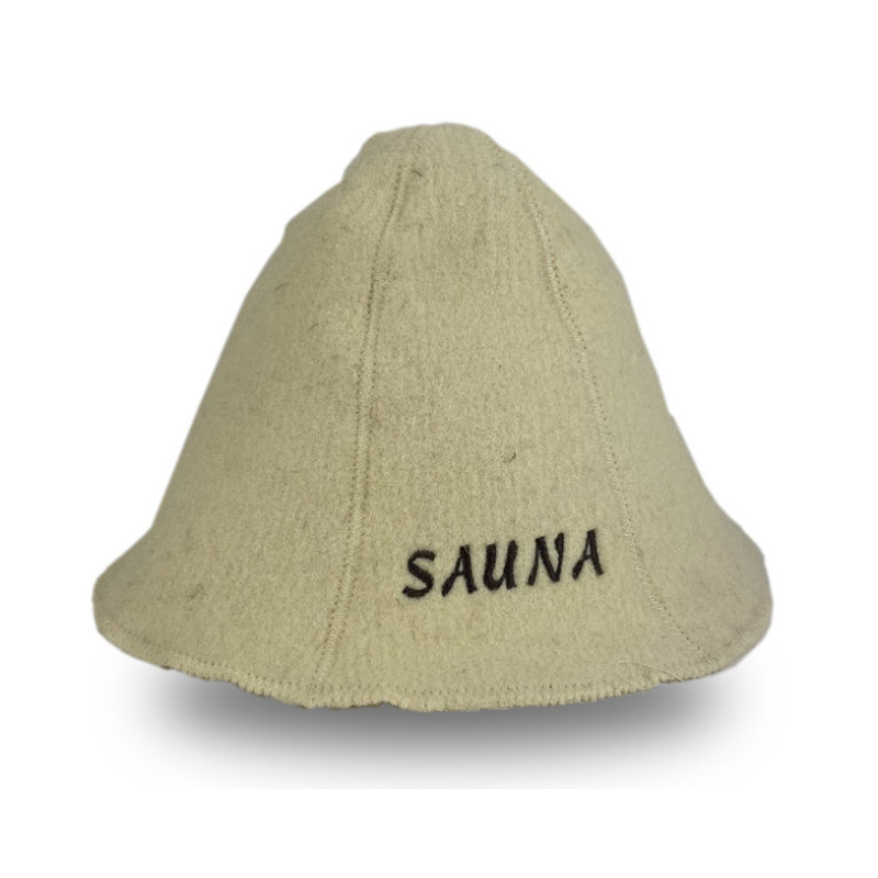 Palarie sauna - SAUNA, alba, lana