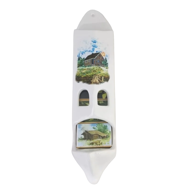 Suport cutie de chibrituri din ceramica cu 5 cutii de chibrituri