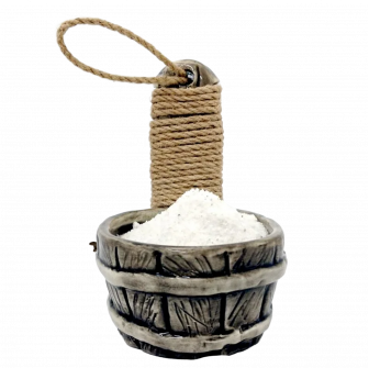 Recipient de sare din ceramica pentru sauna - butoi 200 ml