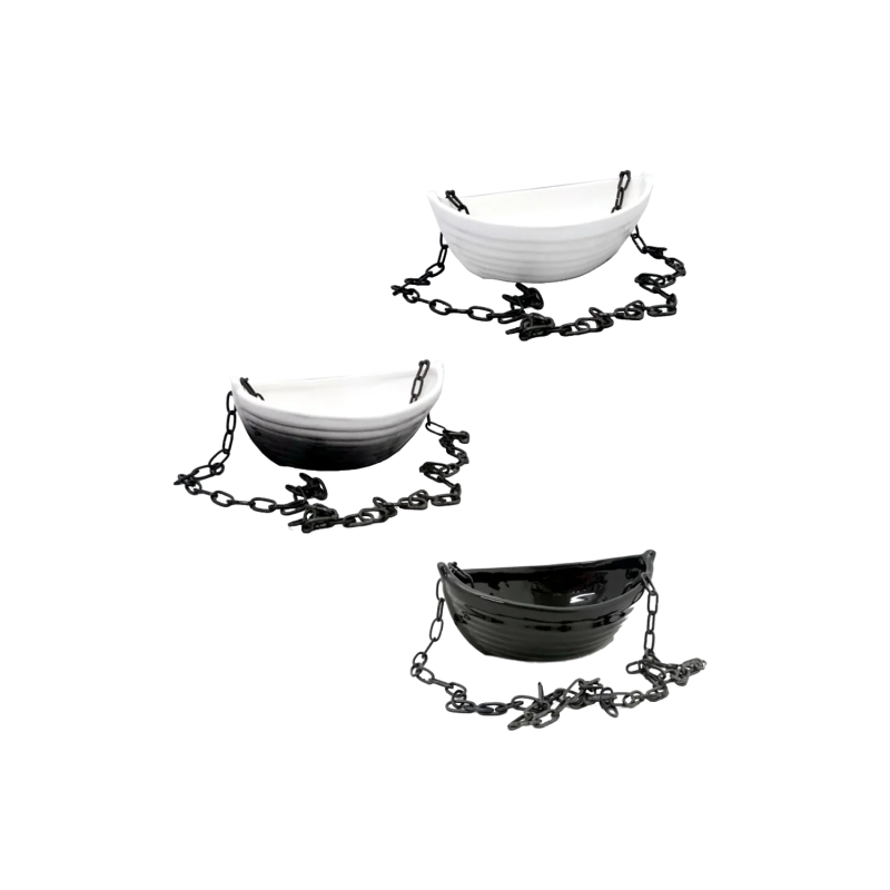 Recipient ceramic pentru parfumuri - barca cu lant