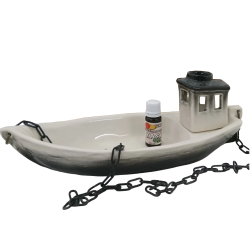 Recipient ceramic pentru arome - barcă cu aromă 