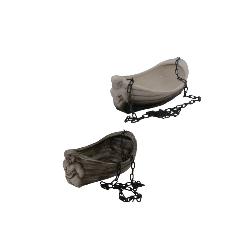 Recipient ceramic pentru parfumuri - barcă cu Poseidon