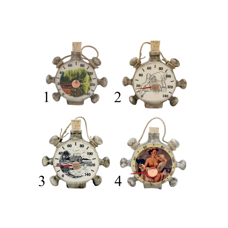 Termometru ceramic pentru saună - cârmă de navă