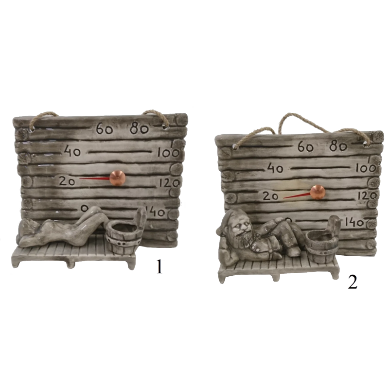 Termometru ceramic pentru saună - un butoi mic pentru parfumuri