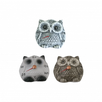 Termometru de saună ceramic - bufniță
