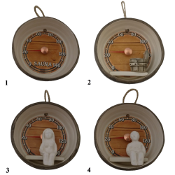 Termometru saună ceramică - butoi  Termometru saună ceramică - butoi