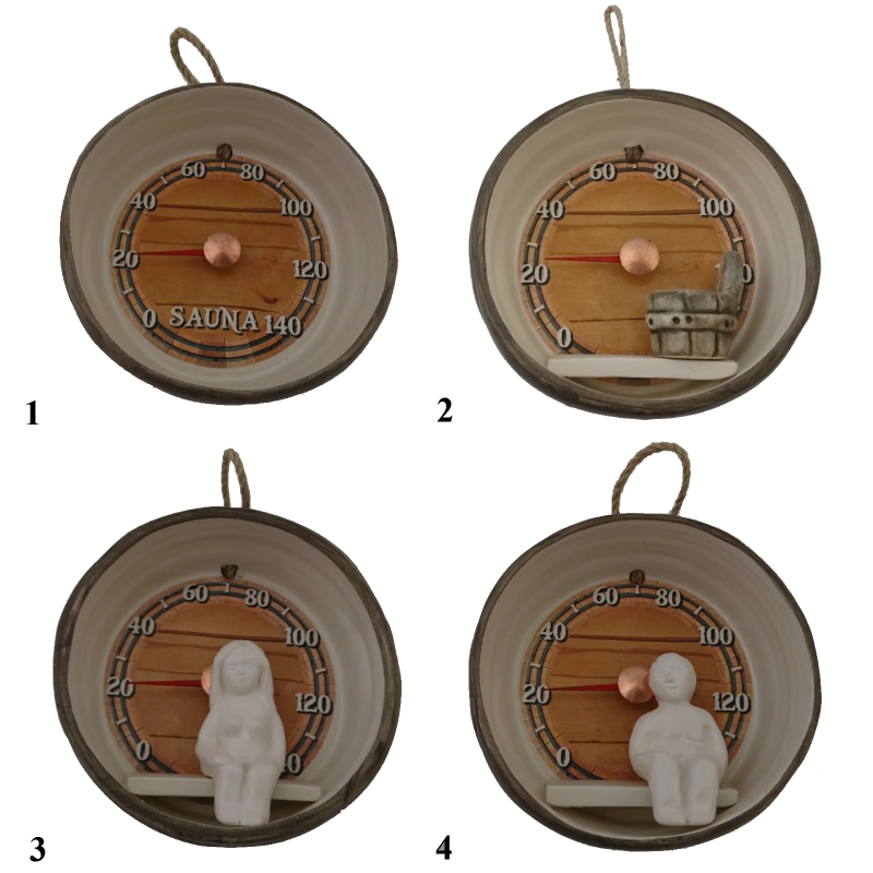 Termometru saună ceramică - butoi