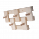 Cuier din lemn de tei cu 5 cârlige