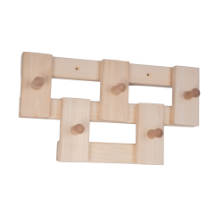 Cuier din lemn de tei cu 5 cârlige 