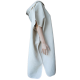 Prosop poncho din in cu glugă