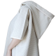 Prosop poncho din in cu glugă