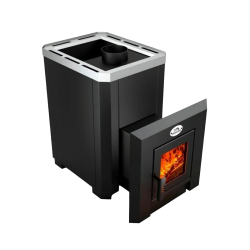 Incalzitor de sauna pe lemne - NOVA KLASSIK 26 cu usa din sticla 