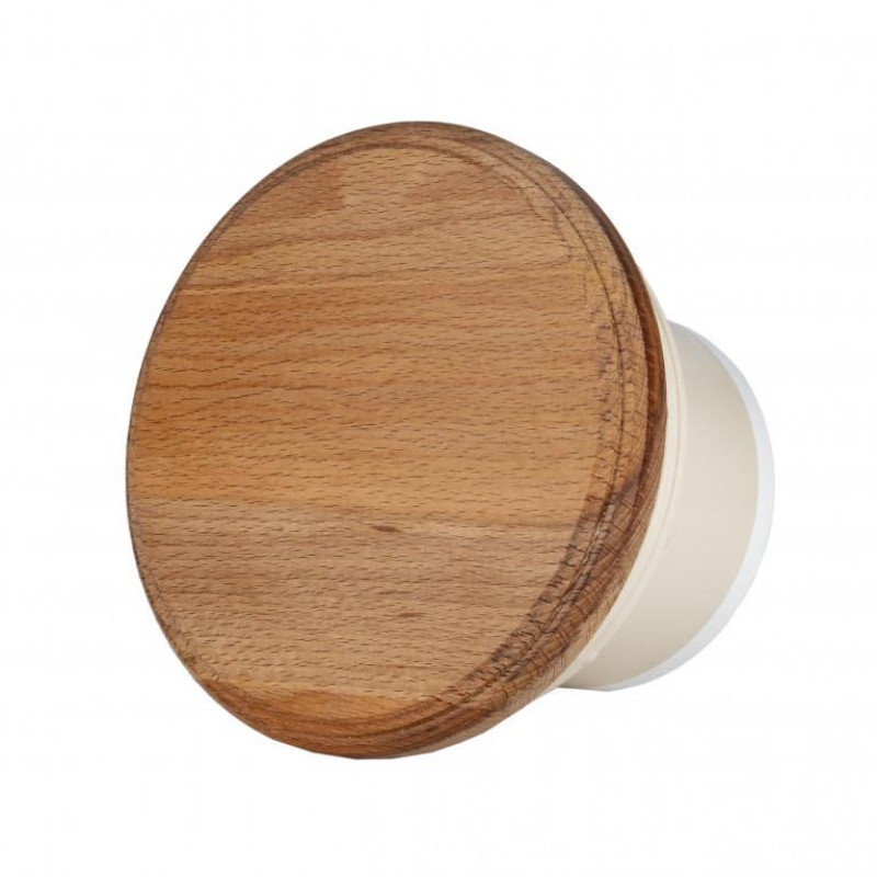 Ventilator sauna MM-S cu supapa spate si finisaj lemn rotund d/100mm