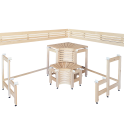 Bănci modulare pentru saună cu design „Colț de soare” 2114 × 2696 mm - 2
