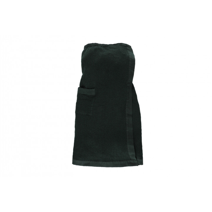 Set cadou în cutie cadou RENTO KENNO FOR HER. Prosop de păr și șorț, verde închis