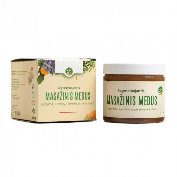 Miere de masaj cu uleiuri esențiale de grapefruit, lavandă și rozmarin, 250 g